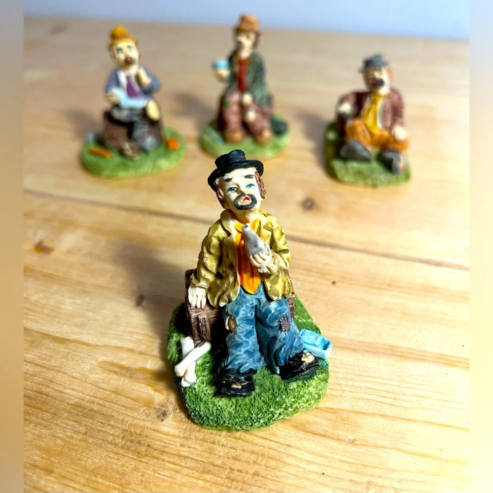 Vintage Hobo Miniature Figurine Set